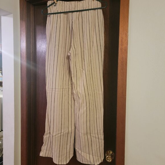 Maurices Linen Wide Leg Pant Small Elastic Waist - Picture 4 of 10